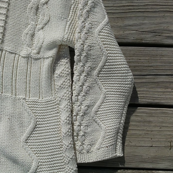Talbots Sweaters - Talbots Cable Knit Ivory Sweater